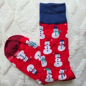 Unsimply Stitched Socks Snowman Holiday Christmas Novelty Men's Size 7-12 NWOT